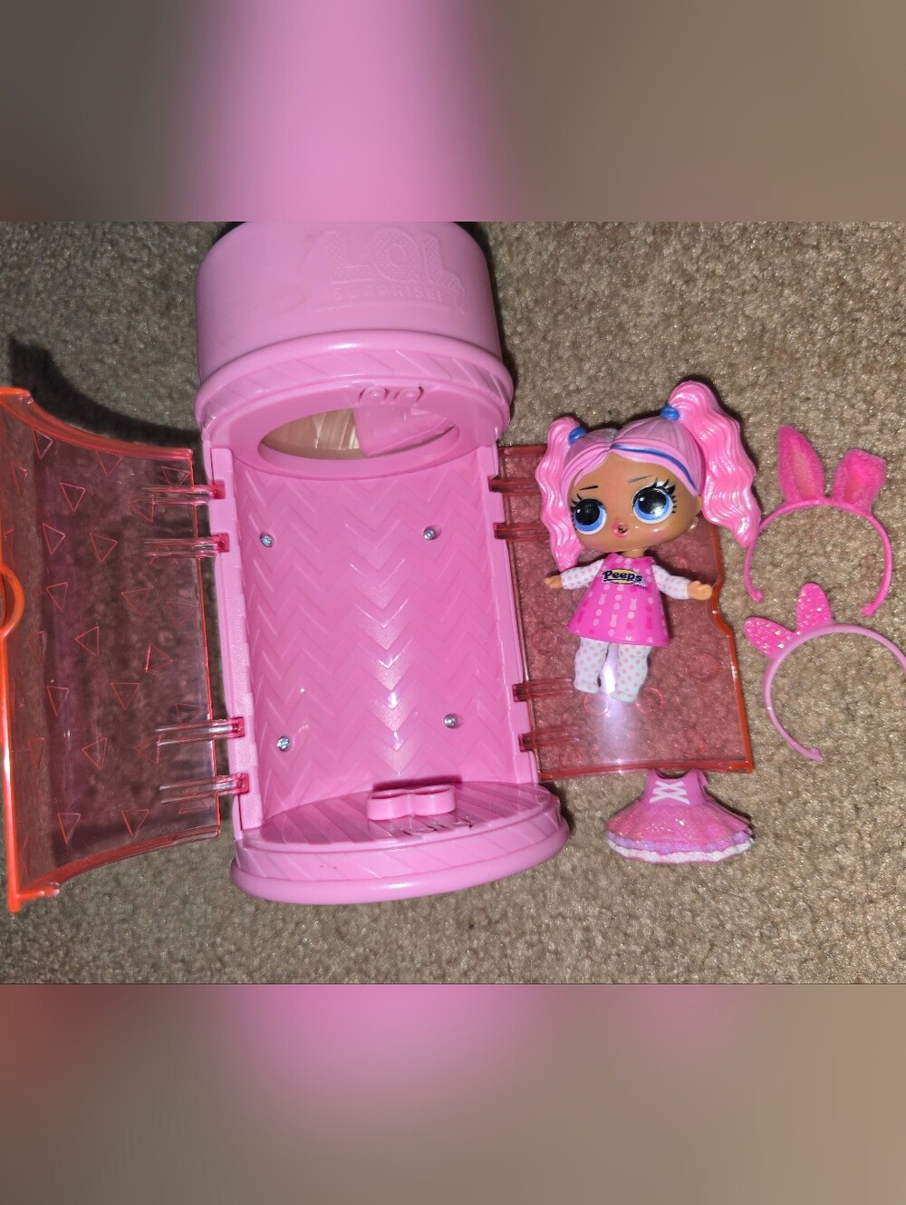 L.O.L. Surprise! Hairgoals Doll Case Pink With Peeps LOL DOLL & ACCESSORIES